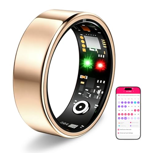 Smart Ring for Women Men, Health Tracking Ring No APP Fee (Rosegold,12) - color: Rose Gold, size: 12