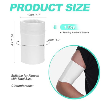 Cell Phone Armband Sleeve, Universal Sports Arm Band Sleeves Stretches to Fit All Phones Holder White - Fitting for (Fitness ExerciseWorkout/Hiking/Jogging/Gym) - color: White