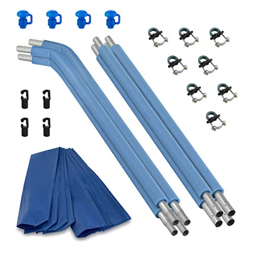 Upper Bounce Trampoline Safety Enclosure Poles Replacement Accessories Parts with Hardware - size: 4 poles, style: Curved