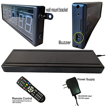 20 Inch Gym Timer for Workouts, Remote Control & Wall Mount