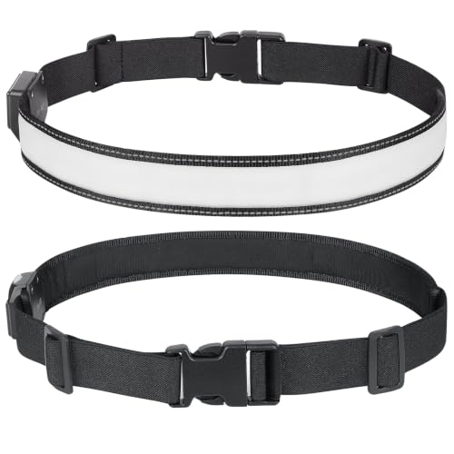 BSEEN LED Running Waist Belt - USB Rechargeable Reflective Glowing LED Waistband, Flashing Safety Light Belt for Runners, Joggers, Walkers, Pet Owners, Cyclists - color: RGB-S(90cm)