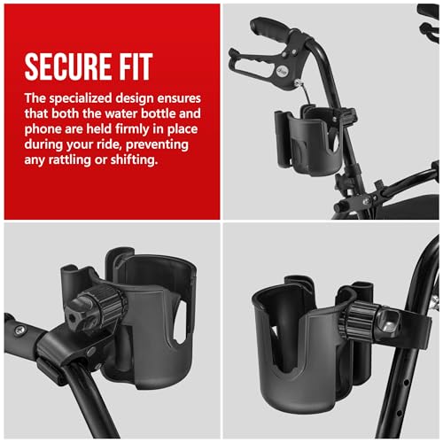 Walker Cup and Phone Holder, Compatible with Rollator and Folding Walkers