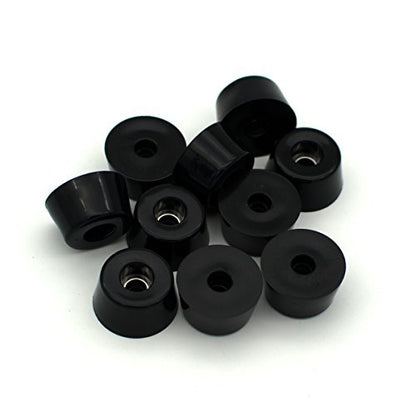 Round Rubber Feet, D25x20xH13mm, Stainless Steel Washer Built-in, 10 Pack - size: D25 x 20 x H13 mm