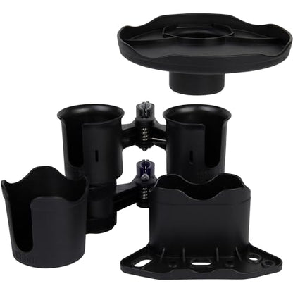 ROBOCUP Plus, (Black), Add-On Accessory XL Extension Cup Holder, Larger Drink Capacity, Perfect for Boats, Golf Carts, Walkers, Wheelchairs and Work. Made in USA (Includes 1) - color: Black