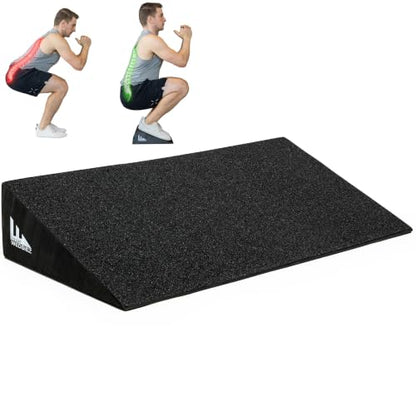 SquatWedgiez SumoWedgie Squat Wedge & Slant Board, 20 Degree, 24" Wide – Heavy Duty 1000 lb Capacity for Heel Elevated Squats, Knees Over Toes Training, Calf Stretching & Ankle Mobility