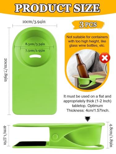 3PCS Clip on Cup Holder for Chair, Kalolary Drink Holder, Yellow Blue Green - color: 3PCS Blue Green Yellow
