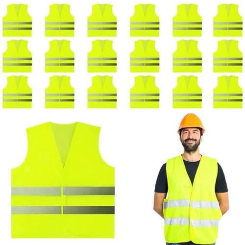 20 Pack Reflective Safety Vests Bulk,High Visibility Security Vest