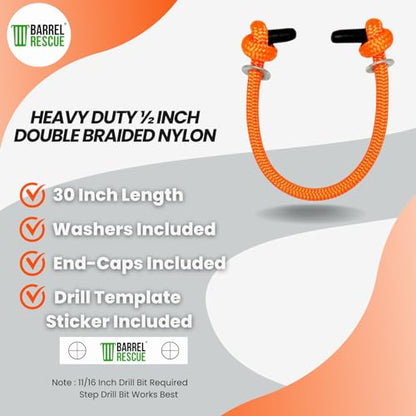 Heavy Duty Premium All-Purpose Rope Handle (1, Orange) - color: Orange