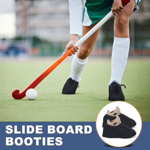 Chicingyou 2 Pairs Slide Board Booties for Gliding for Hockey