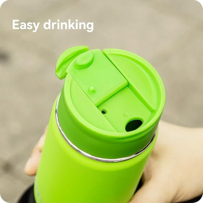 Flip Lid Replacement for Hydro Flask 12 16 18 20 32 40 64 oz Wide Mouth - color: Green 2Pack