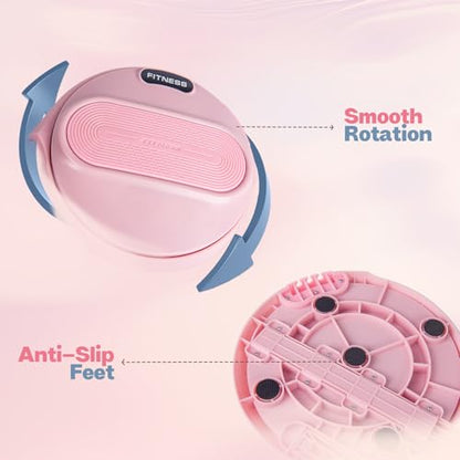 kisnbld Ab Twister Board, Waist Twister Machine with Resistance Bands, Waist Twisting Disc for Core & Ab Exercise, Foot Massage, Ideal for Slimming Workout