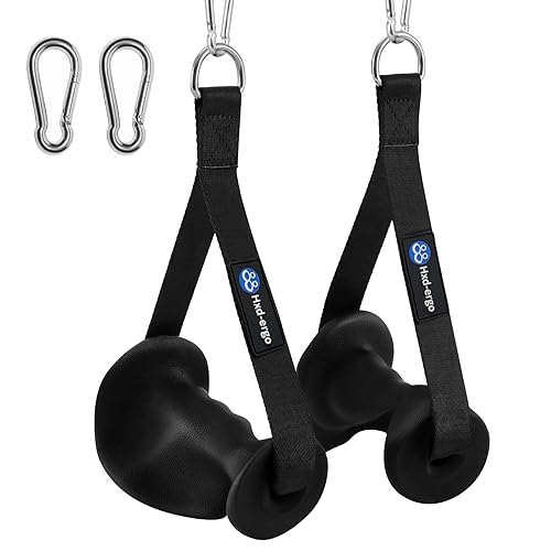 HXD-ERGO Ergonomic Exercise Handles for Cable Machine Attachments - color: Detachable Carabiner