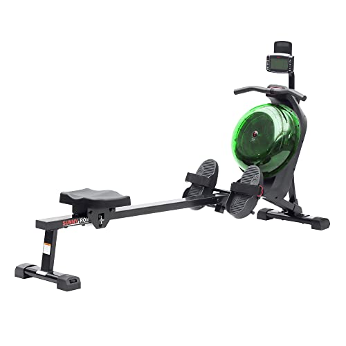 Sunny Health & Fitness Smart Hydro + Magnetic Dual Resistance Water Rower - color: Green
