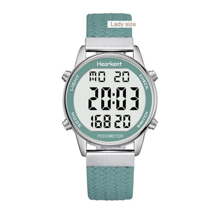 Hearkent Pedometer Watch,Step,Mileage&Calorie Tracker,Large Numbers - color: Green
