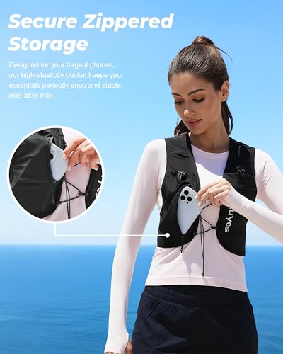 Running Vest (Large) & 2 Pack Soft Water Bottle