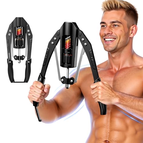 Twister Arm Trainer, 22-440 lbs Adjustable Hydraulic Arm Exerciser, Chest Expander for Arm Chest Shoulder Back Workouts, Foldable Home Gym Strength Training Equipment - color: Black