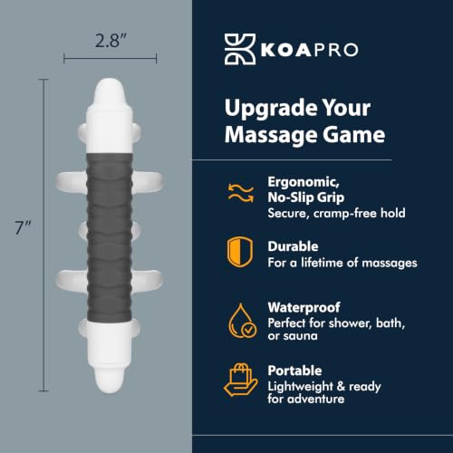 KOA KOAPRO Fascia Massage Tool Cellulite, Trigger Point Massage Tool - All-in-One Full Body Massage, Facia Blaster, Head Massager, Shoulder Massager, Deep Tissue Muscle Massagers - style: Original Gray