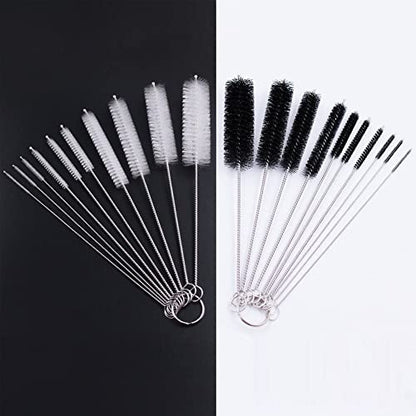 DiCUNO Straw Cleaning Brushes Set, of Super Hard & Medium Hard, 8 Inch