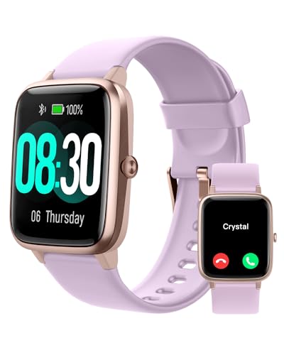 GRV Smart Watch for Women, Bluetooth Call, for iPhone Android Violet - color: Violet Purple