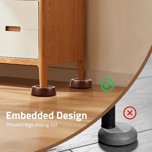 Bed Risers, 1 Inch Wooden Furniture Risers 4 Pack - size: 1 inch