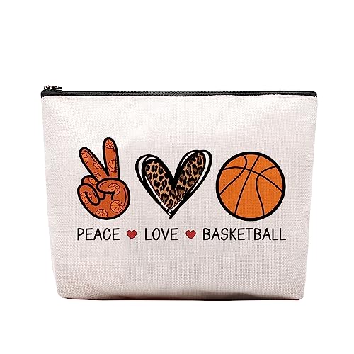 Basketball Gifts for Women - Cosmetic Bag Gifts for Players, Fans & Friends - Travel Makeup Pouch - color: basketball