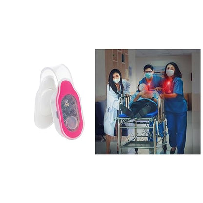 Rechargeable Magnetic Clip-on LED Safety Light - 4 Working Modes - Waterproof Wearable Flashlight for Nurses, Running, Dog Walking & Night Safety (Red) - color: Red