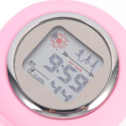 Didiseaon Electronic Nurse Table Digital Pocket Watch with Stopwatch Timer Night Light Calendar Alarm Clip Chest Watch Alloy Pink 3.74 Inch for Home Use