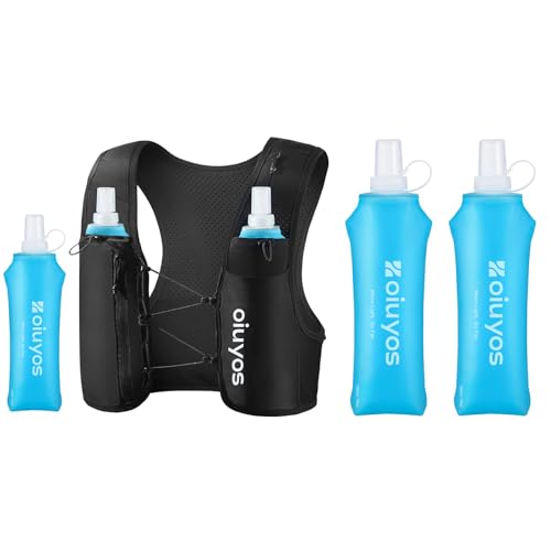 Running Vest (Large) & 2 Pack Soft Water Bottle