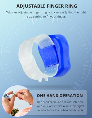 KTRIO Electronic Finger Counter, 5-Digit LCD Number Clicker - color: 7 Colors