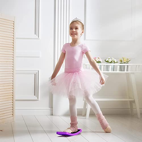 Dance Fitness Kit - Leg Resistance Bands - 4 Levels of Resistance, Dance Turning Board, Body Conditioning for Dancers Training Download, Flexibility Strap - Dance, Figure Skating - color: Ages 12 and Under: Yellow, Lt Blue, Lt Green, Grey