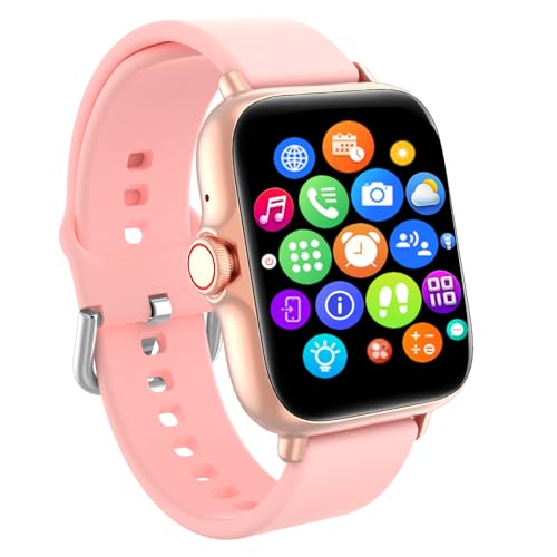 Smart Watch, 1.83" Upgraded Full Touchscreen Smartwatch for Android iPhones with Multiple Sports Fitness Tracker with Smart Watches for Women Men (Pink) - color: 1.83" Pink
