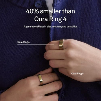 Oura Ring 5 Smart Ring - Gold - Size 6 - Fitness & Sleep Tracker - color: Gold, size: 6, style: Ring
