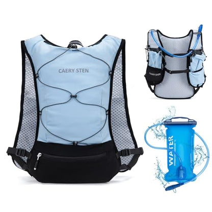 Lightweight Hydration Backpack, 1.5L Water Bag Running Vest - color: Light blue