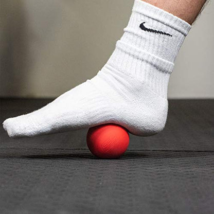 SERIOUS STEEL FITNESS Massage Ball - Deep Tissue Muscle Knot Release Tool - Back, Legs, Shoulders, and More (Red Lacrosse Ball) - color: Red Lacrosse Ball