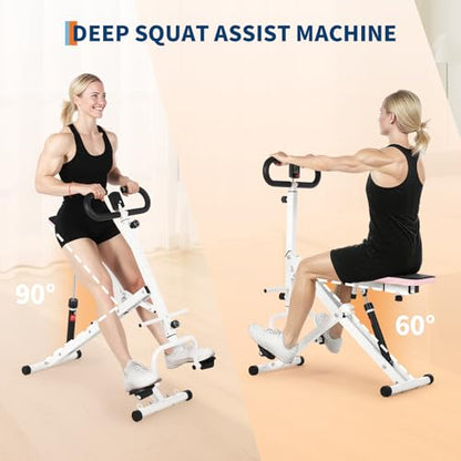 LinTimes Collapsible Squat Assist Machine for Home Gym, 350 Lb Capacity