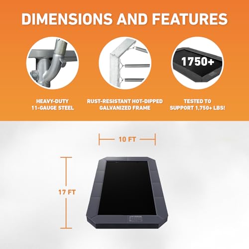 Avyna Premium In-Ground Trampoline – Outdoor Trampoline for Kids and Adults with Advanced Safety Features - size: 10x17' FT