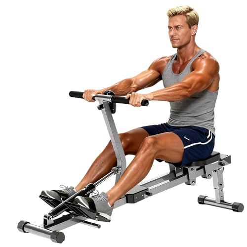 Ann Katy Compact Rowing Machine, Foldable Full Body Home Workout Rower