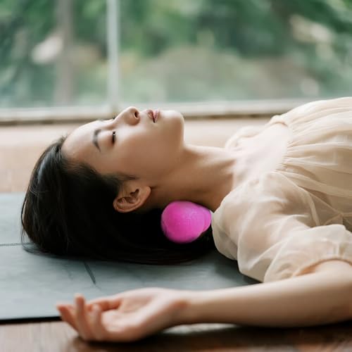 GOGO Peanut Massage Ball for Myofascial Release, Black Double Lacrosse Fascia Balls for Back Feet Trigger Point Therapy, Deep Tissue - color: Black