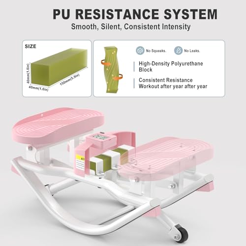 HOTWAVE Rock Stepper, The Rock Stepper Side to Side Exercise Machine - color: Pink, size: Pro