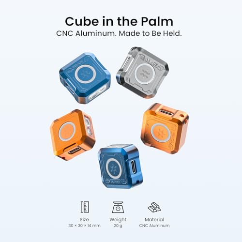 sofirn SE1 Mini Keychain Flashlight, 300LM Rechargeable EDC Light UV RGB - color: Orange-SE1