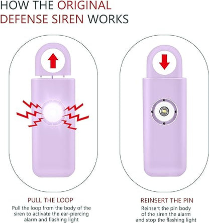 Personal Safety Alarm for Women – Superior Loud Siren & SOS Strobe - color: Purple