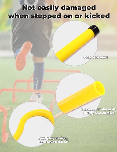 GHB Agility Hurdles 8" Speed Agility Training Hurdles - size: 10 Pack-Yellow