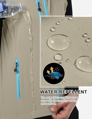 Little Donkey Andy Women's Lightweight Quick Dry Vest Windproof Summer Vest - color: Light Khaki, size: Small