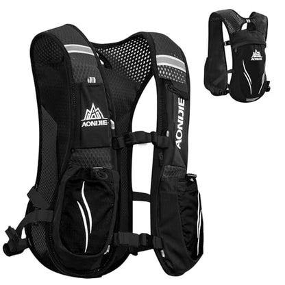 Azarxis Hydration Running Vest Backpack Pack 5L 5.5L for Women and Men Jogging Trail Race Marathon Cycling Hiking - color: Charcoal Black