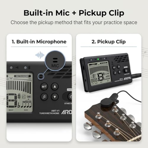 Ulumac Rechargeable Digital Metronome Tuner for Guitar/Bass/Violin/Ukulele - size: 2 in 1 (Rechargeable)