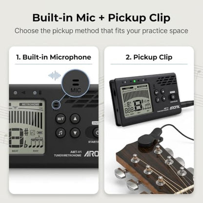 Ulumac Rechargeable Digital Metronome Tuner for Guitar/Bass/Violin/Ukulele - size: 2 in 1 (Rechargeable)