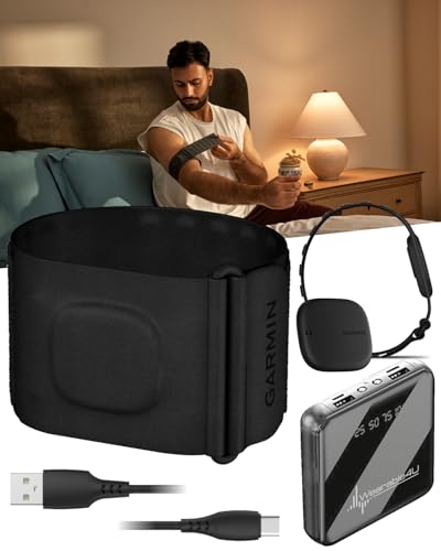 Garmin Index Sleep Monitor (L/XL) – Smart Sleep Band with Advanced Sleep Tracking & Recovery Metrics, HRV, Skin Temperature & Women's Health Tracking, Garmin Connect Compatible PowerBank