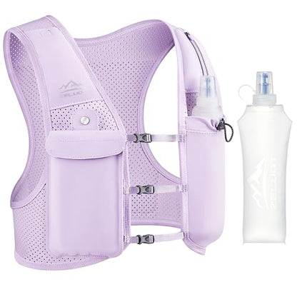 Zelvot Running Vest for Women Men, Touchscreen Phone Pocket - color: Purple, size: X-Small-Small