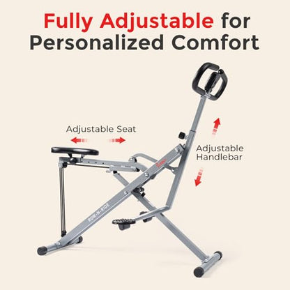 Sunny Health & Fitness Row-N-Ride Squat Assist Trainer for Home Exercise - color: Grey