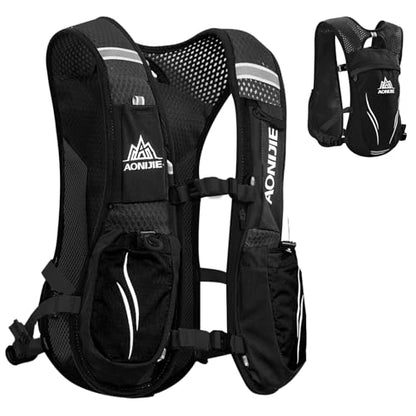 TRIWONDER Running Vest Hydration Pack Backpack for Men & Women, Lightweight Trail Marathon Run Race Vest for Cycling Jogging - color: 02 Black - Only Vest
